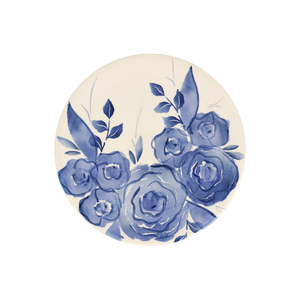 viva by VIETRI Blue Camellia Salad Plate