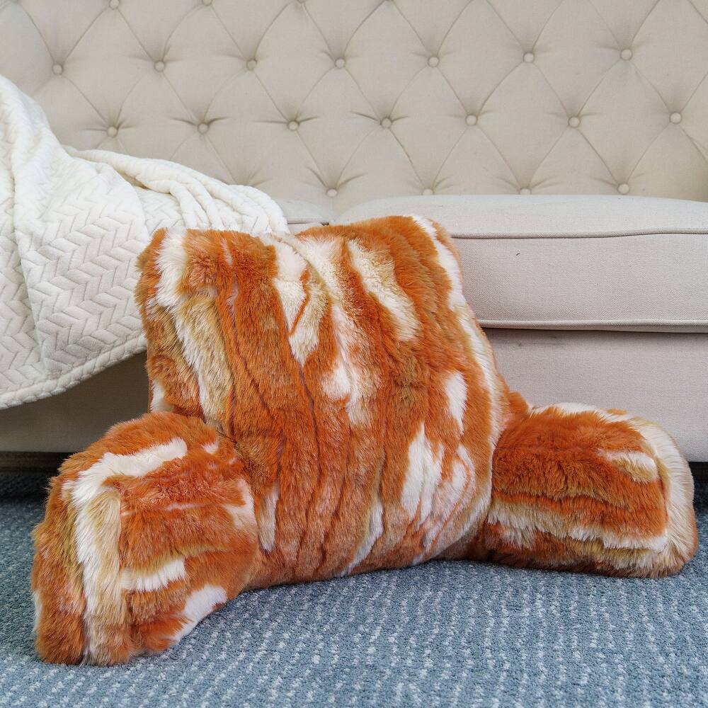Jacquard FauxFur BedRest, 20" x 18" x 17"