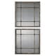 preview thumbnail 1 of 0, Uttermost Saragano Set of (2) 19" Square Rustic Farmhouse Window Pane Aged Ivory