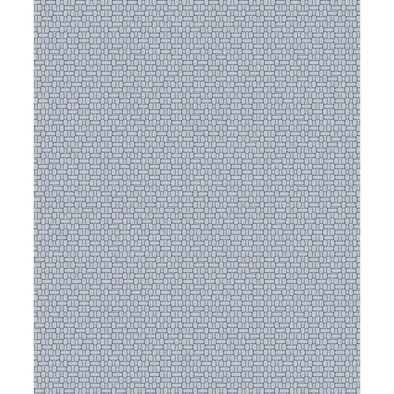 Seabrook Designs Capsule Geometric Unpasted Wallpaper - 20.5 in. W x 33 ft. L - Skylight & Navy