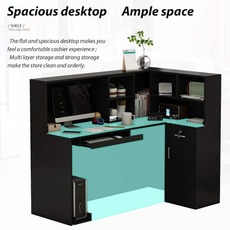 Modern L-Shaped Reception Desk Reception Table Secretary Table Working
