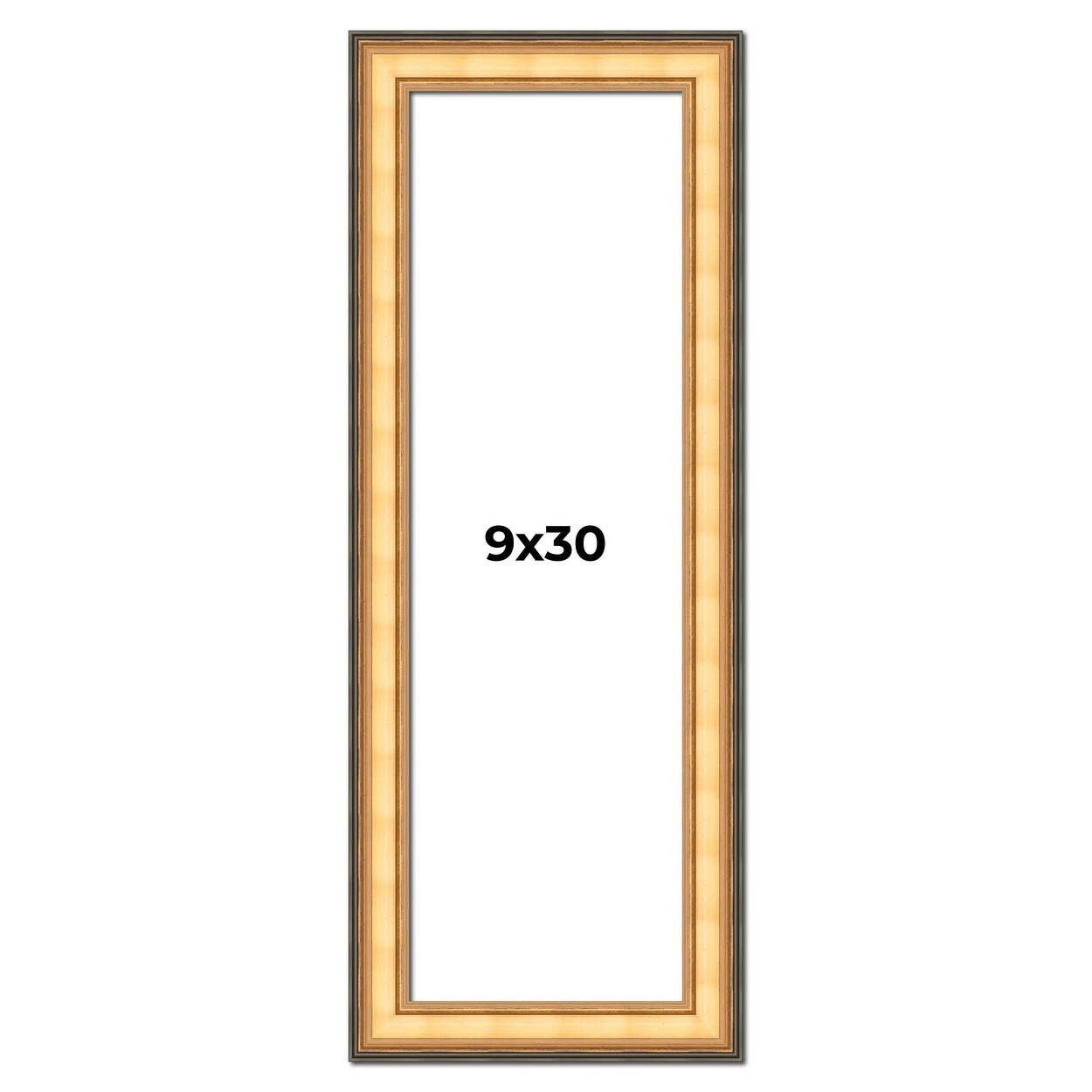 9x30 Frame Gold Plein Aire Solid Wood Picture Frame Width 2 Inches |