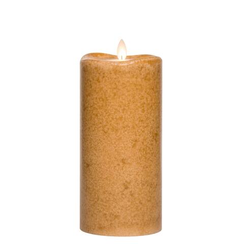 8" Brown Mottled LED Pillar Candle