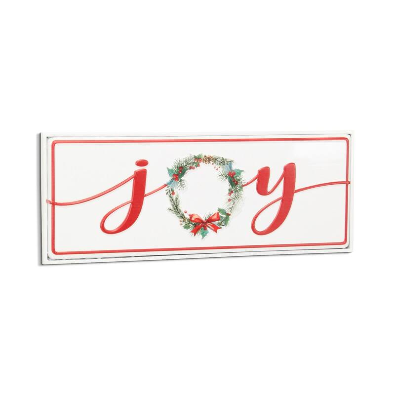 Handcrafted "Joy" Christmas Wall Sign - 18.5"