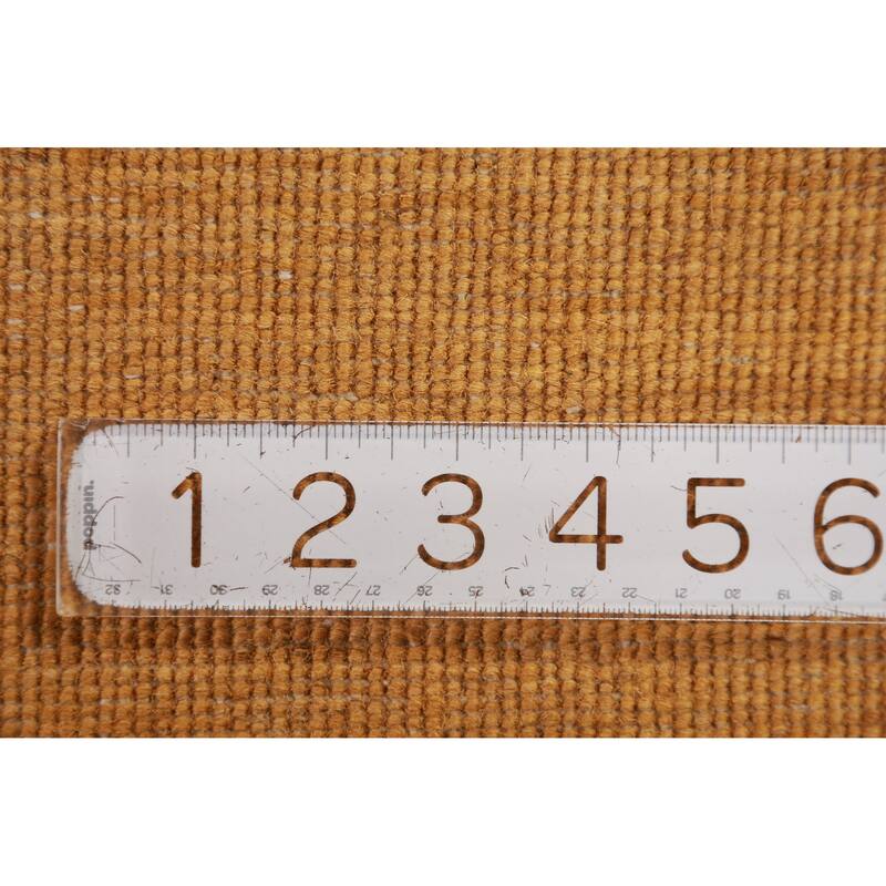 Yellow Modern Gabbeh Oriental Accent Rug Handmade Wool Carpet - 2'7" x 3'11"