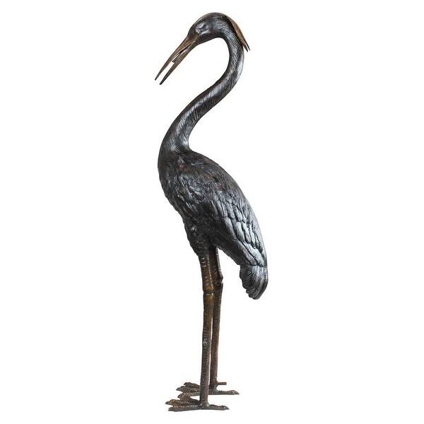 Shop Design Toscano Medium Heron Head High Cast Bronze Garden