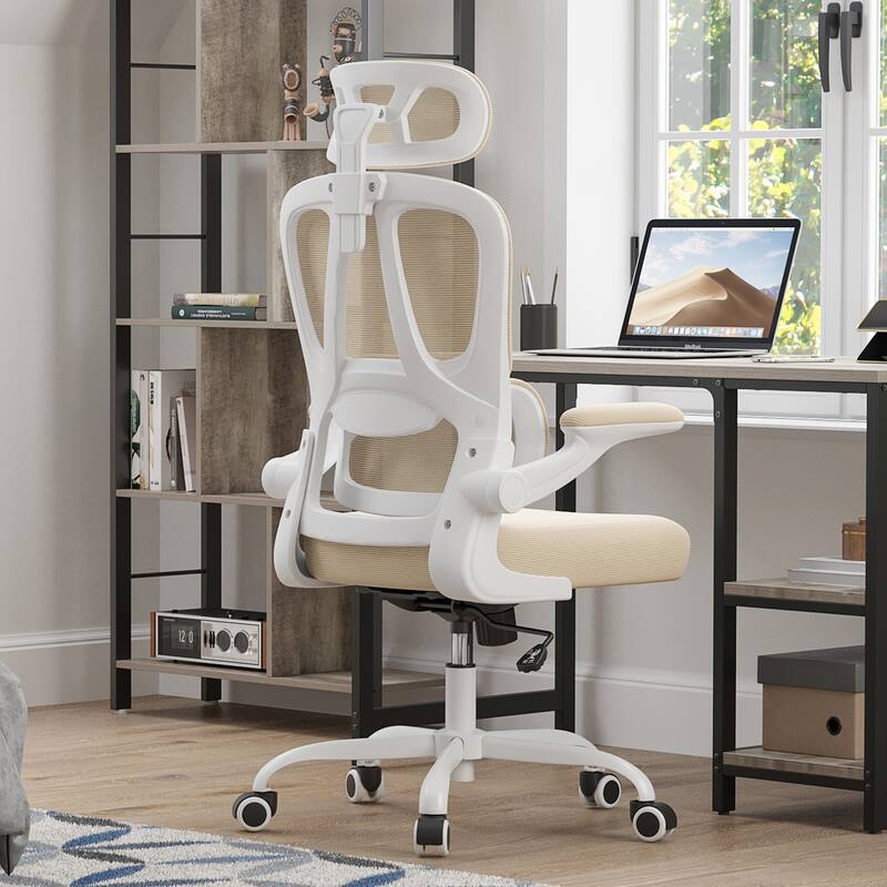 Ergonomic Office Chair, Desk Chair with Headrest and Lumbar Support, High Back Swivel Home Office Chair with Headrest