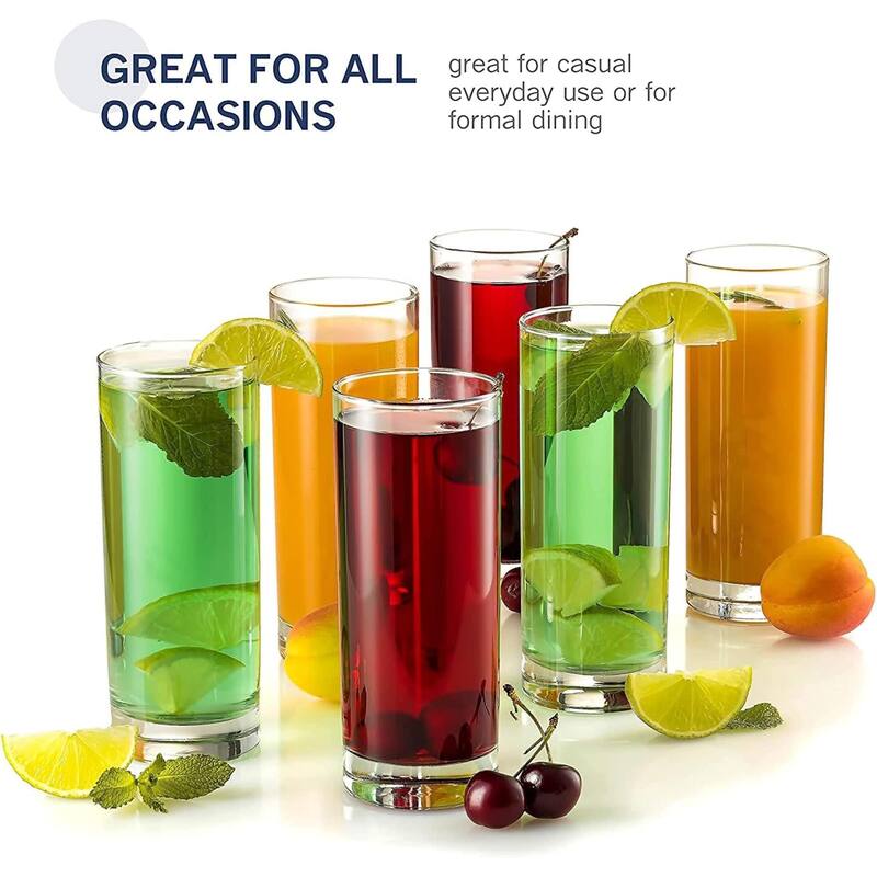 Bormioli Rocco Set of 6 Cortina Cooler Glasses - 13.5 Oz