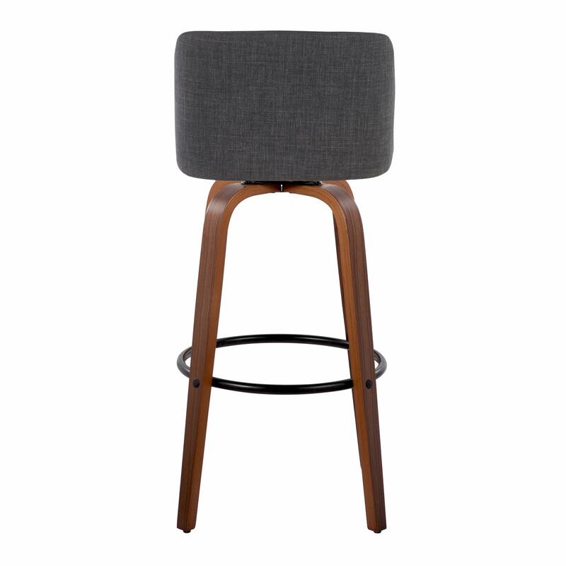 Carson Carrington Vallberga 30" Fixed-Height Bar Stool with Walnut Wood Base (Set of 2)