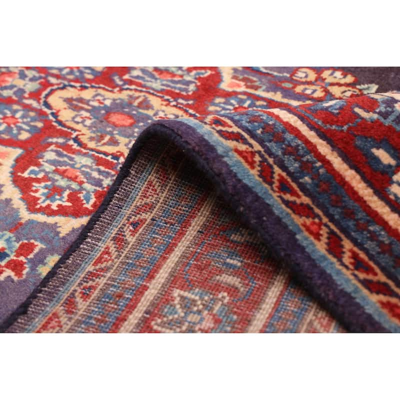 ECARPETGALLERY Hand-knotted Andelz Navy Wool Rug - 4'2 x 8'0