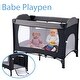 preview thumbnail 11 of 10, 3 In 1 Foldable Baby Playard With Bassinet and Changing Table