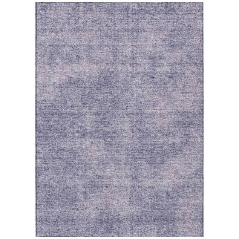 Machine Washable Indoor/ Outdoor Simple Solid Chantille Rug