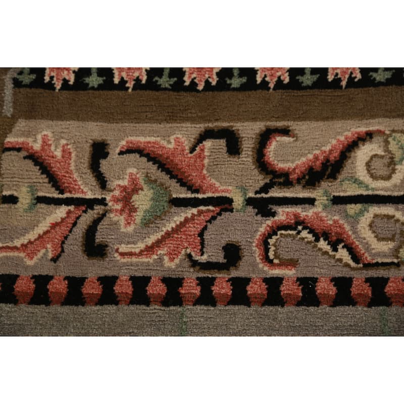 Nepalese Oriental Area Rug Hand-Knotted Wool Carpet - 9'0"x 11'7"