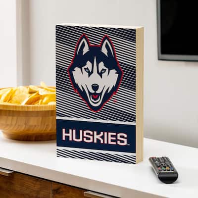 University of Connecticut Wooden Tabletop Mantel Shelf Sign