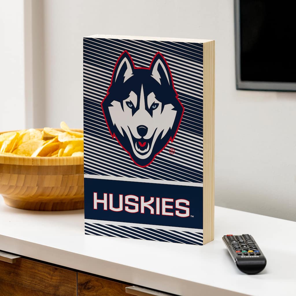 University of Connecticut Wooden Tabletop Mantel Shelf Sign