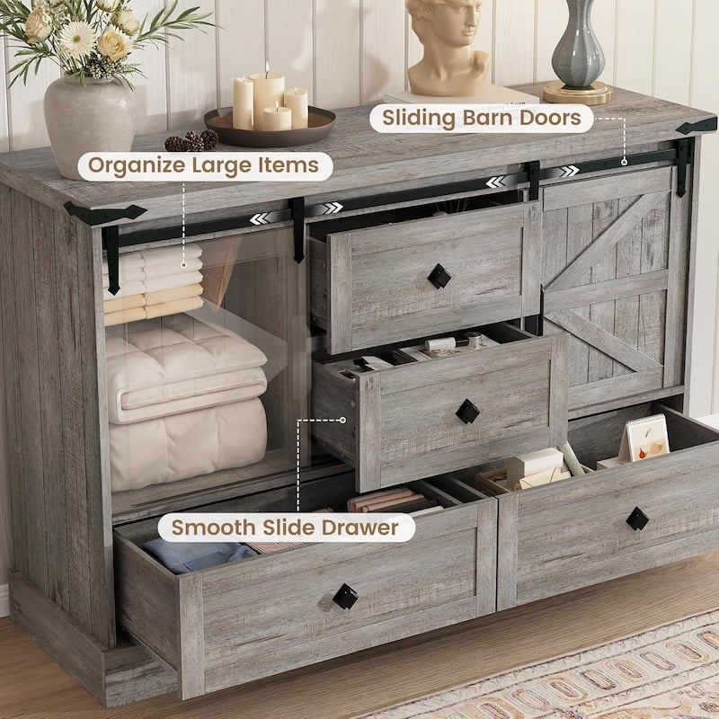 4 Drawers Storage Dresser Chest for Living Room, Closet