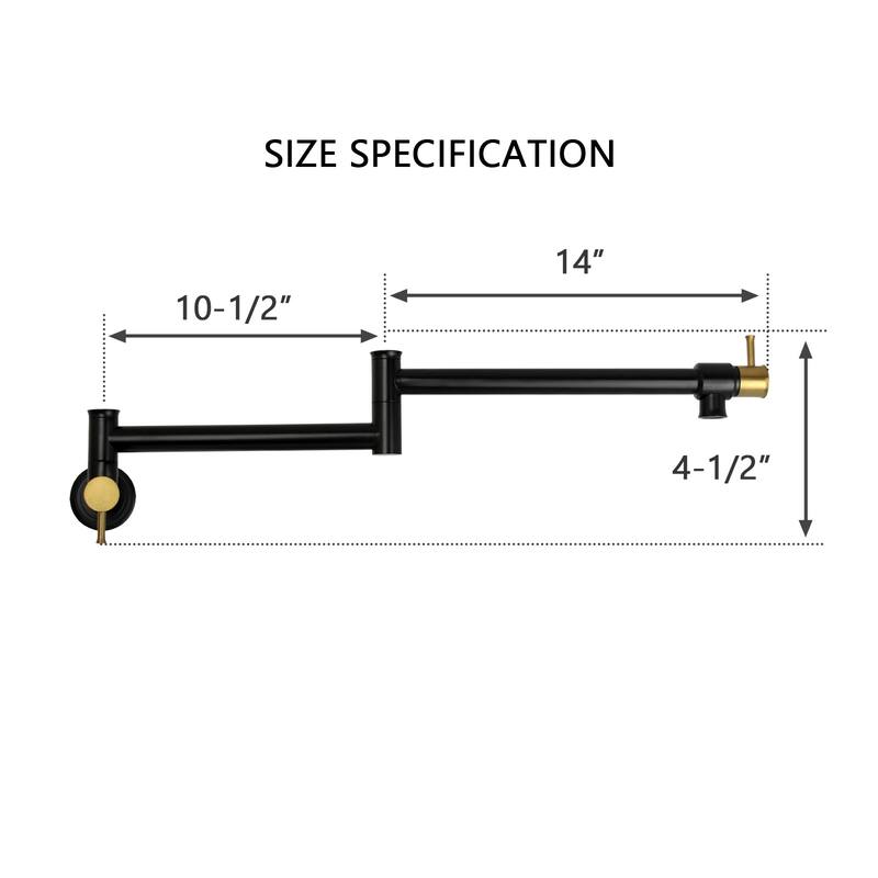 Pot Filler Kitchen Faucet Wall Mount