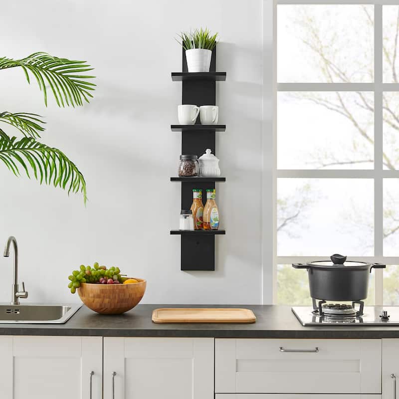 Danya B. Arica Utility Column 4-Tier Spine Wall Shelves - N/A