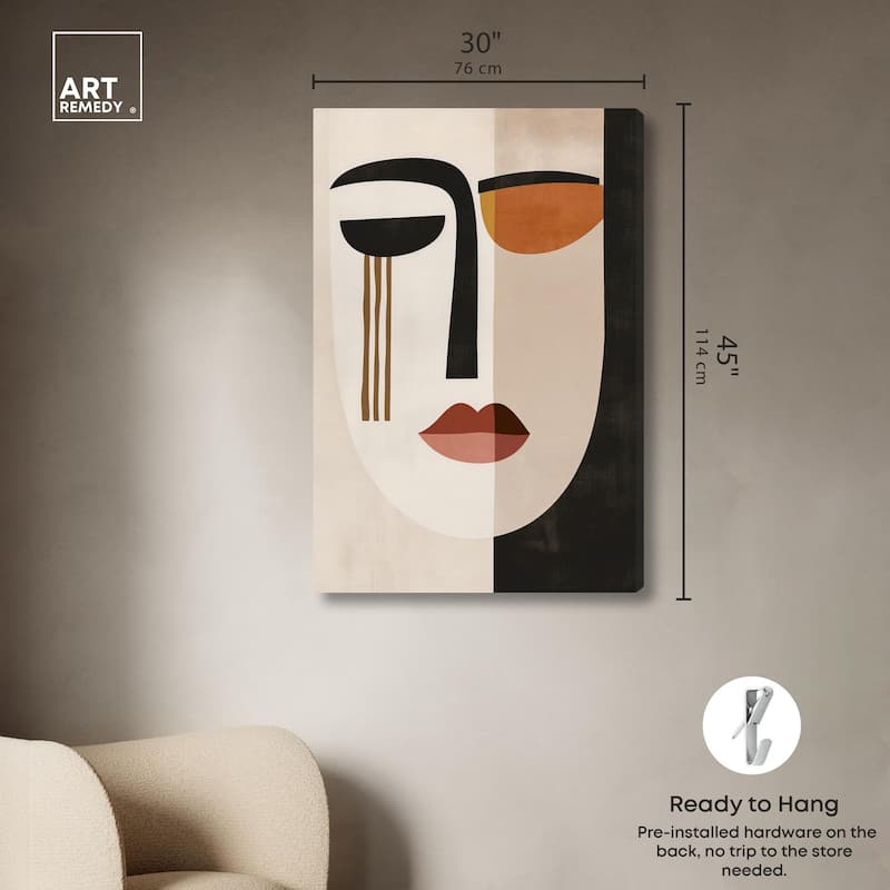 Face Moderne III Canvas by Art Remedy, Gallery Wrapped