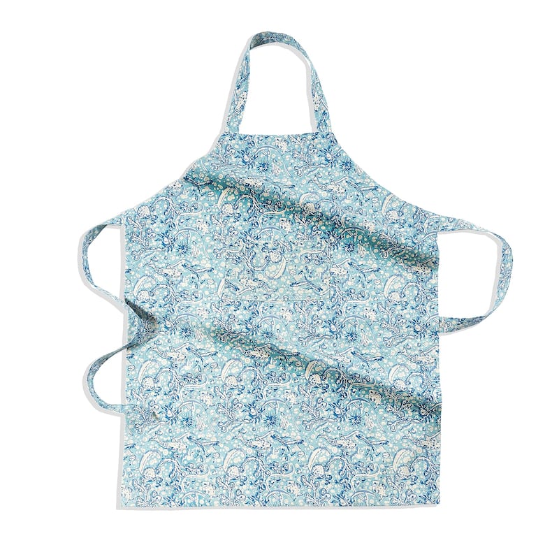 Couleur Nature La Mer Apron - Aqua