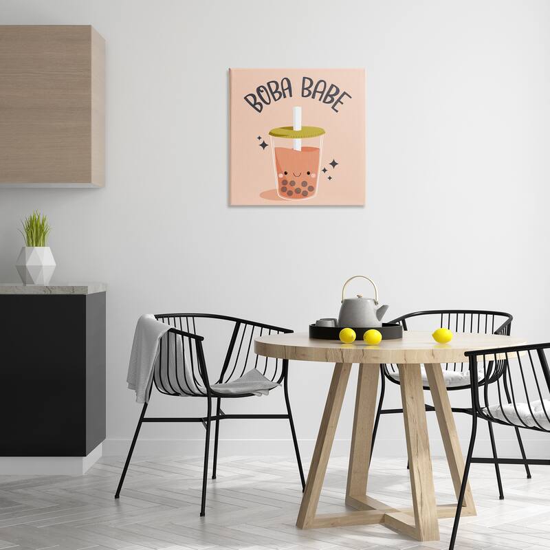 Stupell Boba Babe Bubble Tea Canvas Wall Art Design By Sarah Hickman