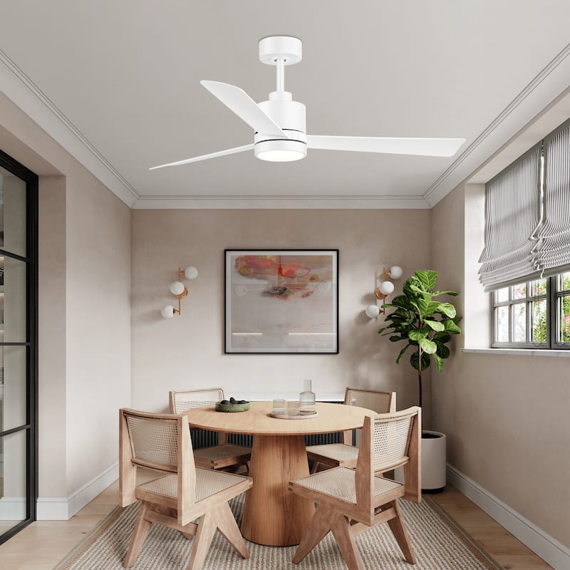 52 in. Integrated LED Indoor Ceiling Fan with Light and Remote Control Included
