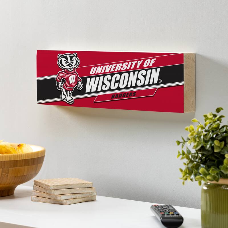 University of Wisconsin-Madison Wooden Tabletop Mantel Shelf Sign