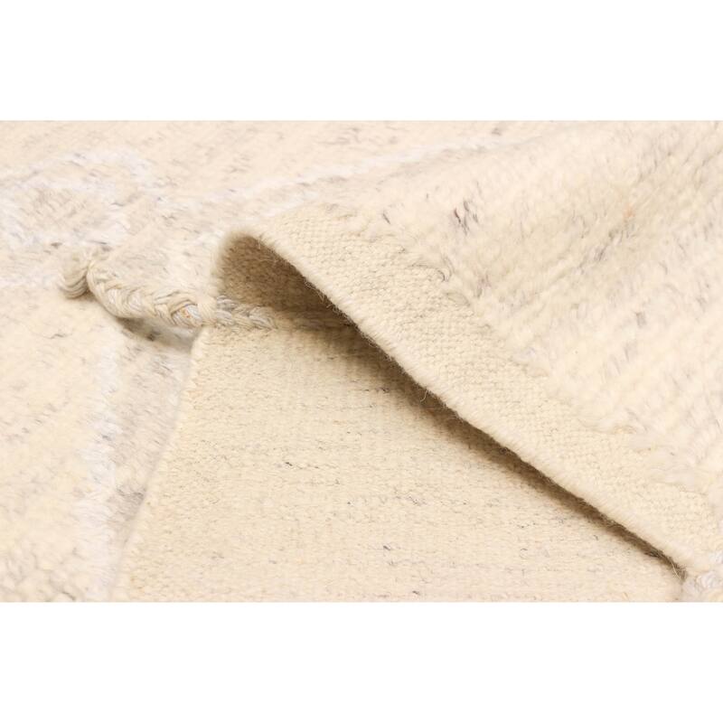 ECARPETGALLERY Hand-knotted Tangier Cream Wool Rug - 8'1 x 9'10