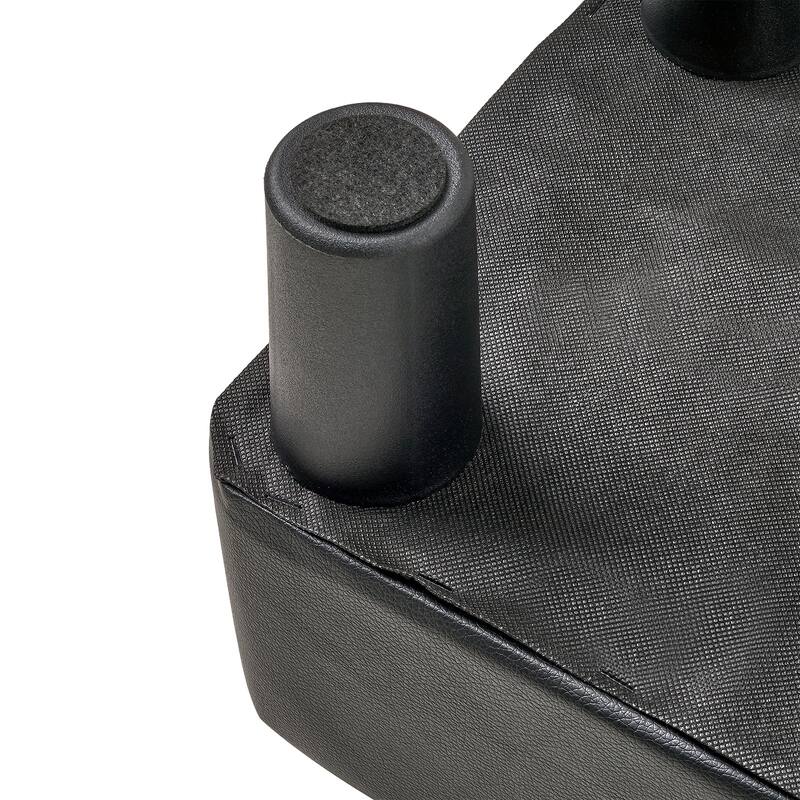 Javlergo Small Footstool Ottoman, PU Leather Footrest with Legs, Rectangle Padded Seat