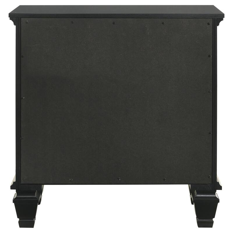 Cream White 3-drawer Nightstand with Pull Out Tray