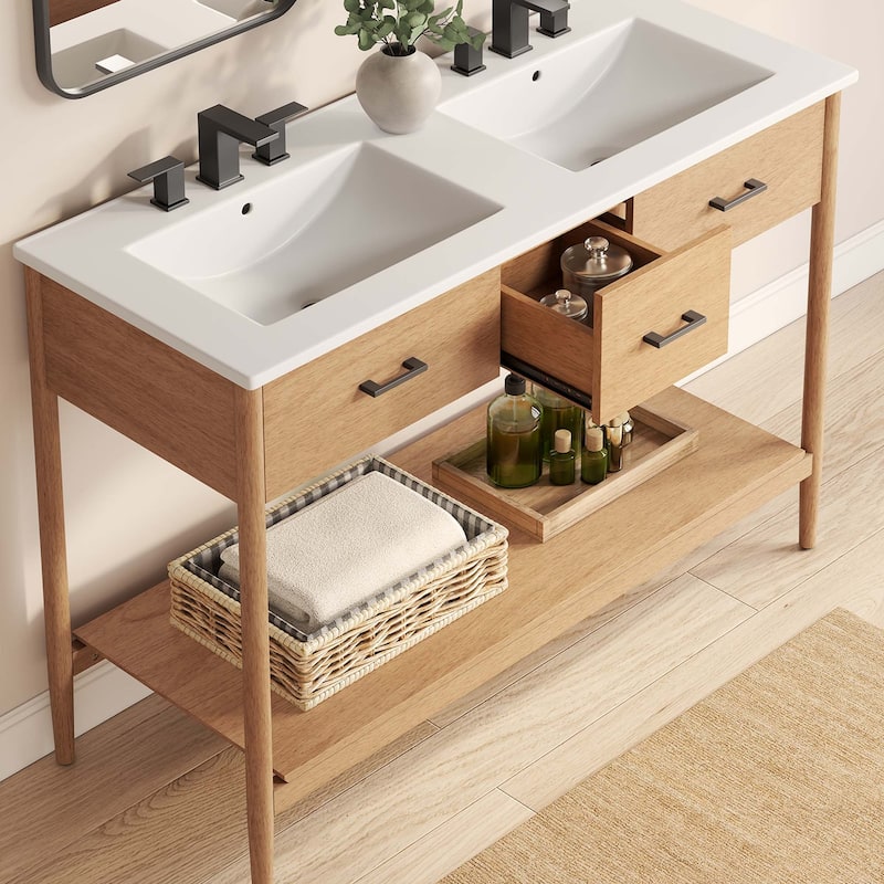 Zaire 18"/24"/30"/36"/48" Bathroom Vanity with White Sink Top