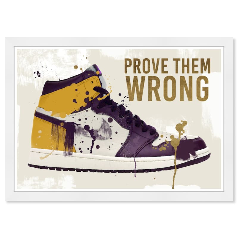 Wynwood Studio Prints Sports and Teams Great Things Sneaker Yellow and Modern & Contemporary Wall Art Canvas Print