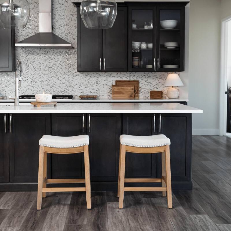 Maven Lane Sophia Saddle Kitchen Dining Stool