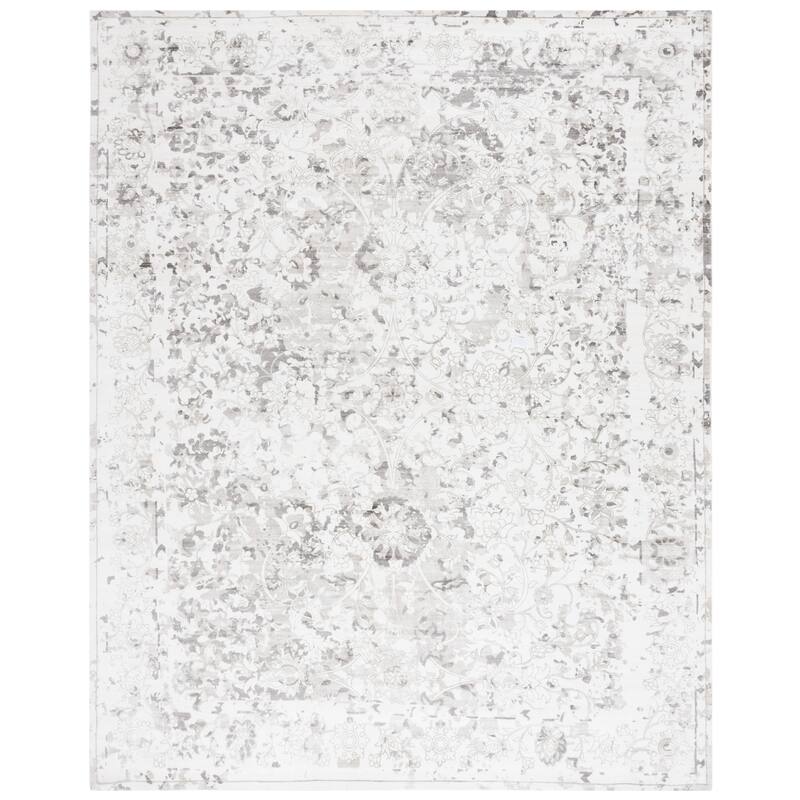 SAFAVIEH Handmade Mirage Marlijn Modern Abstract Viscose Rug - 6' x 9' - Charcoal/Cream