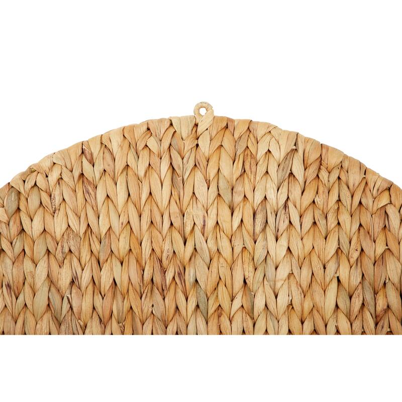 Brown Dried Plant Round 3 Shelves Wall Shelf