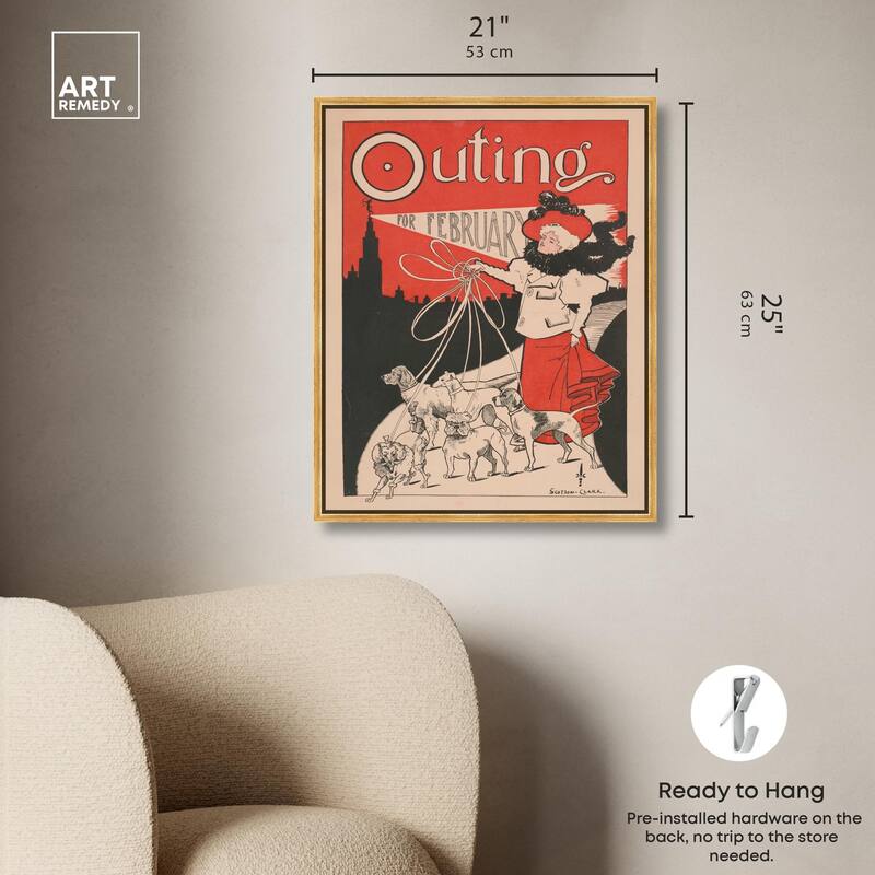 Outing for February 1896 Canvas by Art Remedy