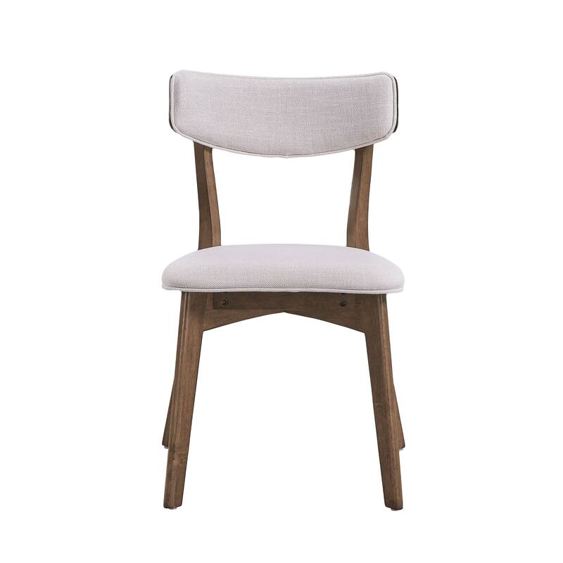 Chazz Mid-Century Modern Upholstered Rubberwood Dining Chairs (Set of 2) by Christopher Knight Home