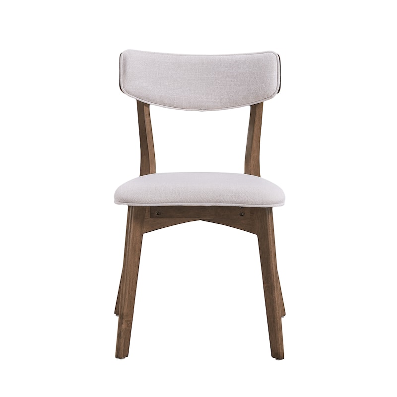 Chazz Mid-Century Modern Upholstered Rubberwood Dining Chairs (Set of 2/4) by Christopher Knight Home