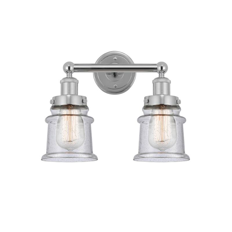 Innovations Lighting 616-2W-11-14 Canton Vanity Canton 2 Light 14" - Polished Chrome / Seedy