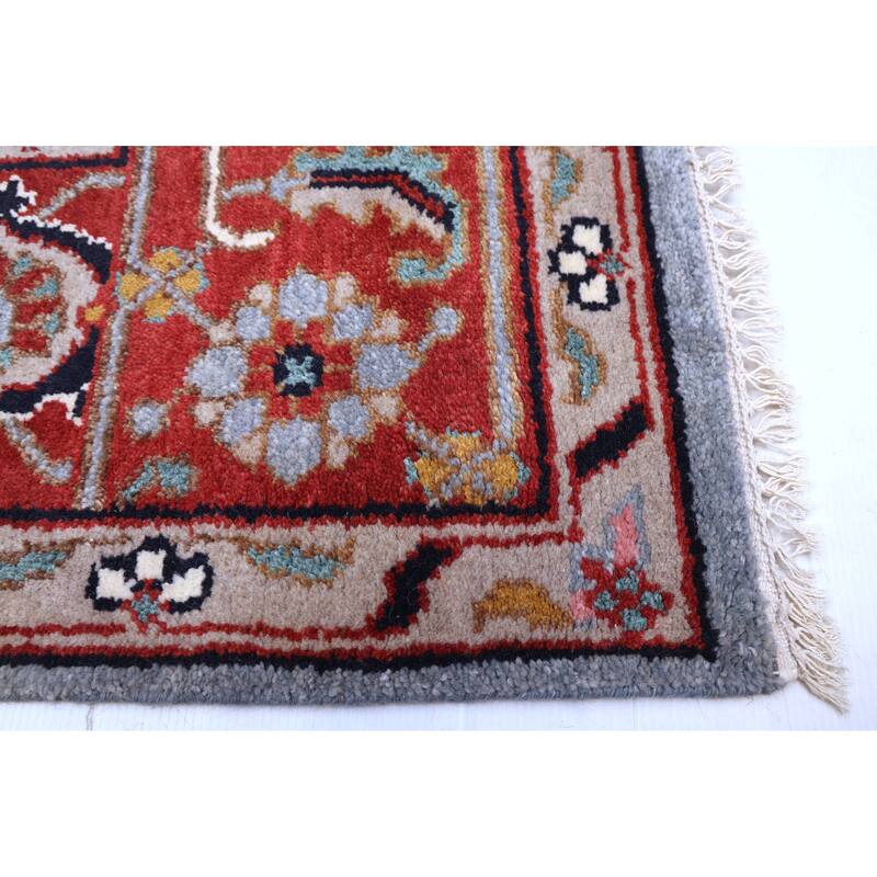 ECARPETGALLERY Hand-knotted Serapi Heritage Light Denim Blue Wool Rug - 8'11 x 12'2