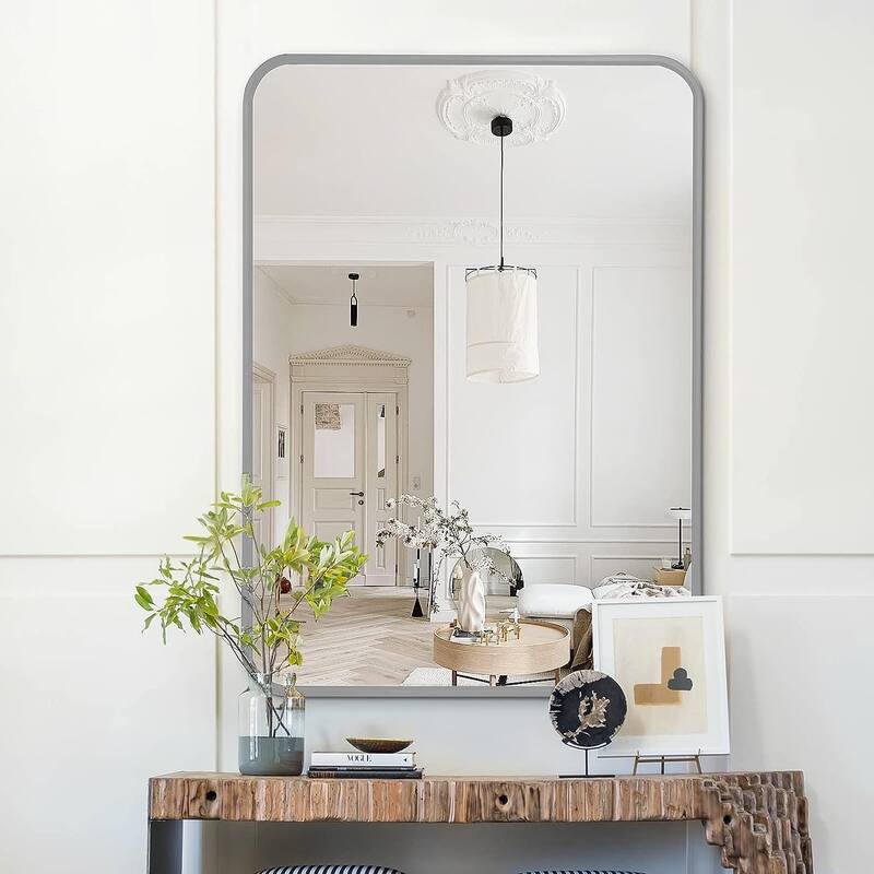 22x30 Inch Metal Framed Rectangular Bathroom Mirror for Wall