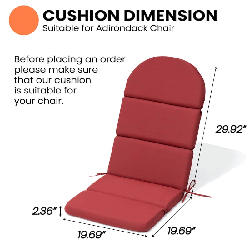 Outdoor Adirondack Chairs Cushion with Sunbrela Fabric