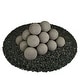 preview thumbnail 58 of 121, Ceramic Fire Balls for Indoor/ Outdoor Fire Pits or Fireplaces 3 Inch - Charcoal Gray, Regular