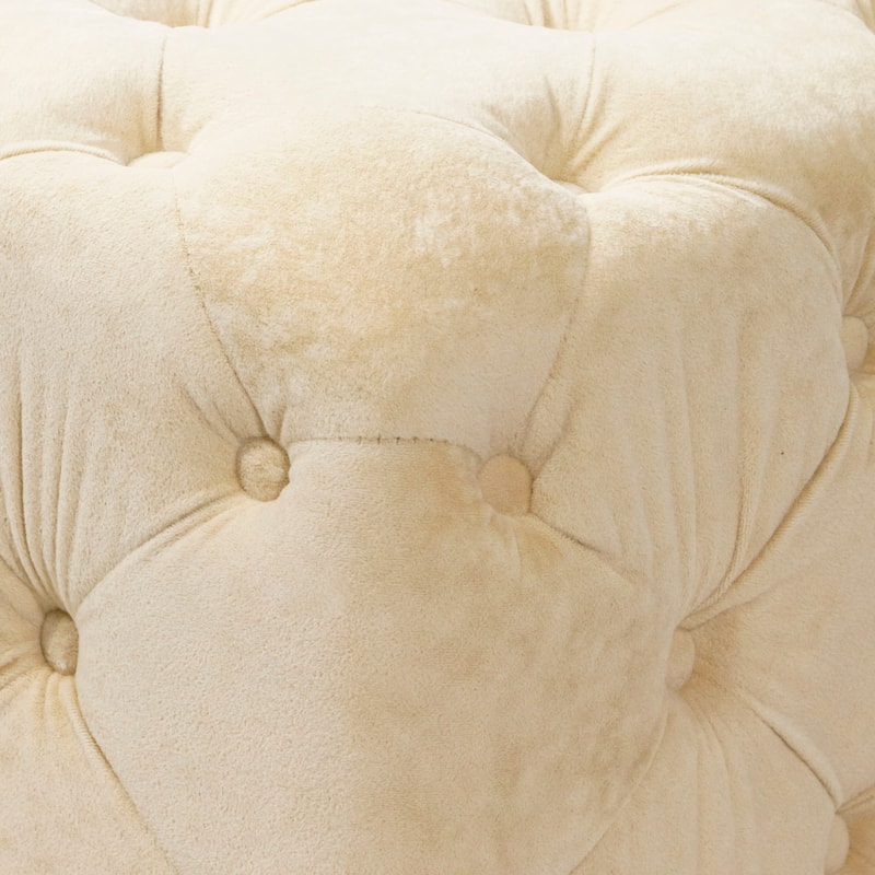 Comfortable Velvet Upholstered Ottoman