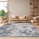 preview thumbnail 3 of 18, SAFAVIEH Madison Avery Boho Chic Distressed Area Rug - Ivory/Aqua - 5' 3" x 7' 6"