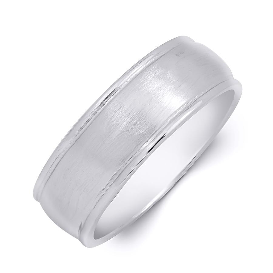 MayaMila 8.5mm Solid 925 Sterling Silver Mens Anniversary Wedding Band Ring