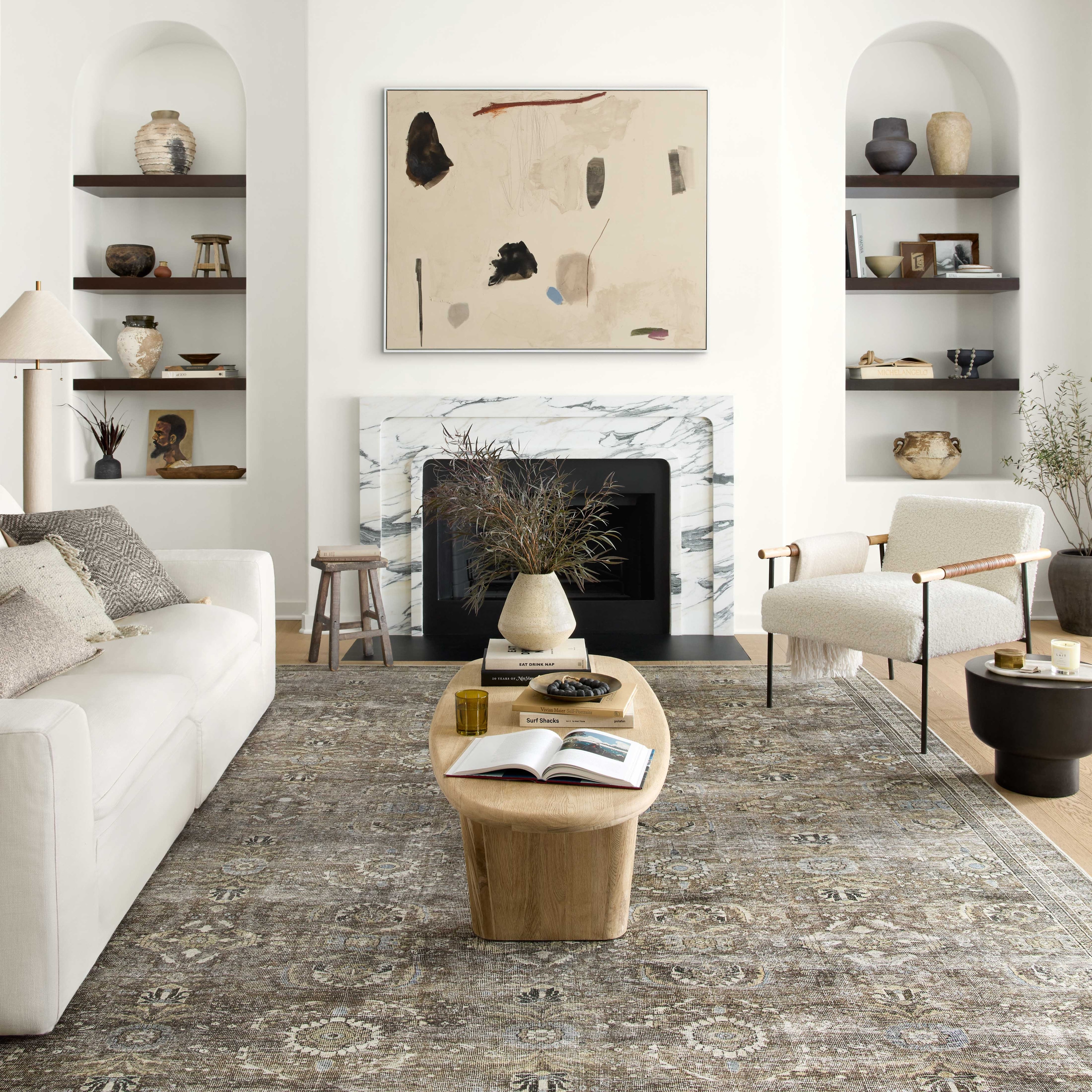 Alexander Home Isabelle Shabby Chic Vintage Distressed Printed Area Rug