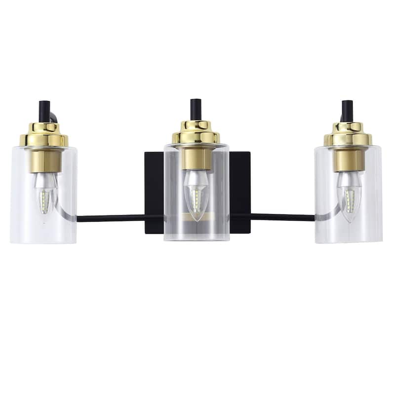 3-Lights Cylinder Luxury Style Bathroom Vanity Lighting - 19.7"D×5.9"W×7.5"H