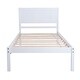 preview thumbnail 2 of 6, Twin Size Wood Platform Bed with Headboard, Sturdy Pine Frame, No Box Spring Needed