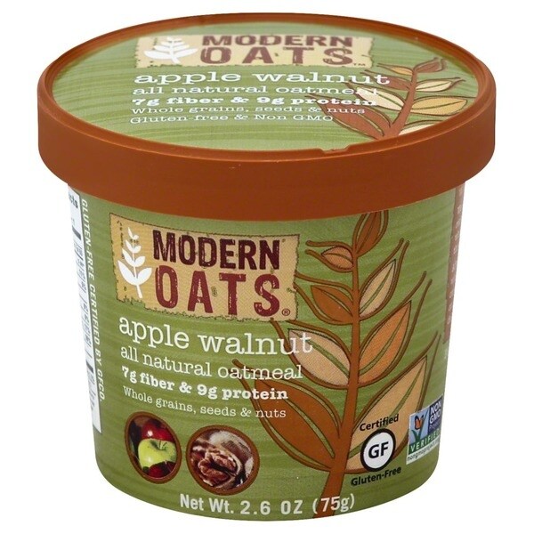 Modern Oats All Natural Oatmeal - Apple Walnut - Case of 6 - 2.6 oz.